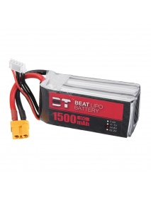 BT BEAT 14.8V 1500mAh 35C 4S Lipo Battery XT60 Plug With Battery Strap for RC Racing Drone
