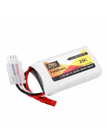 ZOP Power 7.4V 1000mAh 25C 2S Lipo Battery JST Plug For RC Models
