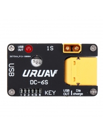 2 in 1 URUAV DC-6S 5-12V Battery Charger Discharger XT60/30/PH2.0 Plug USB Output for 1-6S Battery Mobile Phone Quick Charge TS8