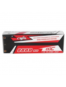 CNHL RACING SERIES 7.4V 8000mAh 100C 2S Lipo Battery T Plug for RC Car