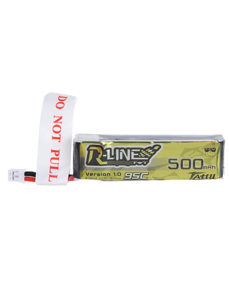 TATTU R-LINE 1.0 3.7V 500mAh 95C 1S Lipo Battery PH2.0 Plug for 100 to 180mm Multirotor FPV UDIRC U818A RC Racing Drone