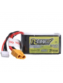 TATTU R-Line 11.1V 850mAh 95C 3S Lipo Battery XT60 Plug for 100mm to 180mm Multirotor FPV  