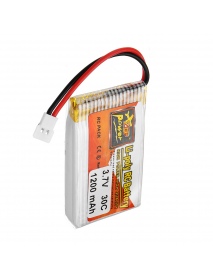 6PCS ZOP POWER 3.7V 1200mAh 30C 1S Lipo Battery White Plug With 6 in 1 Battery Charger