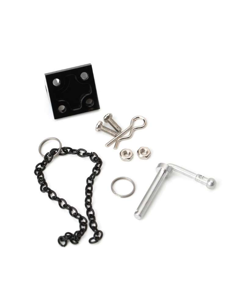 Trailer Hook Chain Tow Buckle Rescue Buckle for 1/10 Axial SCX10 90046 RC4WD D90 CC01 RC Car Parts