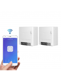 2pcs SONOFF MiniR2 Two Way Smart Switch 10A AC100-240V Lavora con Amazon Alexa Google Home Assistant Nest Supporta DIY Mode
