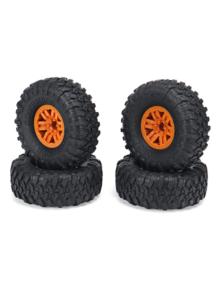 4PCS RC Car Tires & Wheels Rims for HB Toys ZP1001 1/10 RC Vehicles Spare Parts
