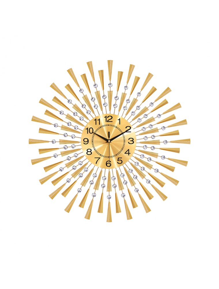 WM310 Black/Gold Iron Wall Clock Geometric Diamond Wall Clock without Battery