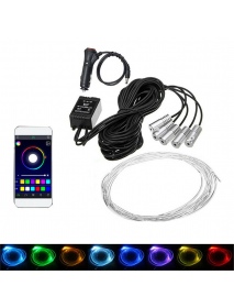 Car RGB LED Interior Colorful Atmospher Light Strip 360 Degree Adjusting Support APP Control