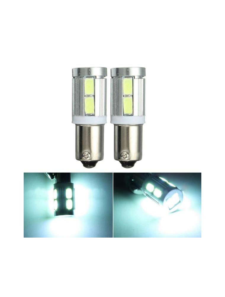 Pair White BAX9S 150°  H6W 10SMD Side Light Bulbs Canbus Error For BMW 3 Series F30 F31
