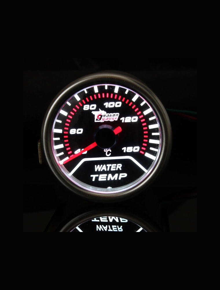 2" 52MM Universal Auto Red LED Water Temperature Car Gauge Meter