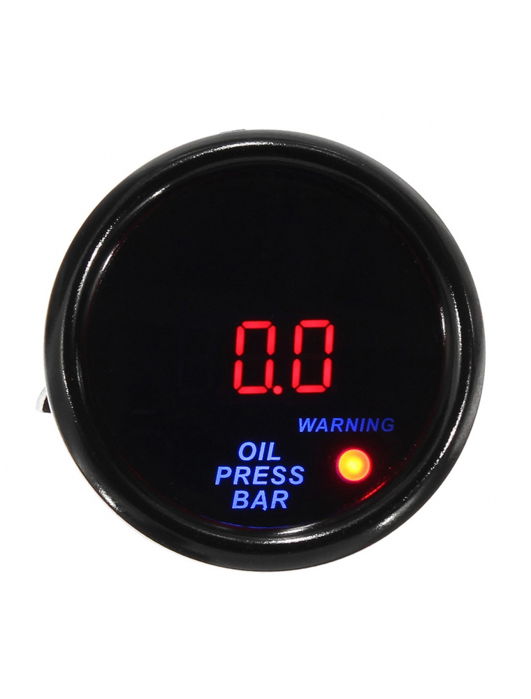 2 Inch 52mm 0 to 10 Bar LED Digital Display Oil Pressure Gauge