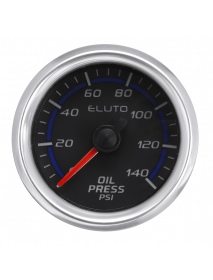 2'' 52mm 0-140PSI Oil Pressure Gauge Blue LED Black Face Auto Car Meter + Sensor