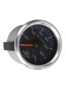 2'' 52mm 0-140PSI Oil Pressure Gauge Blue LED Black Face Auto Car Meter + Sensor