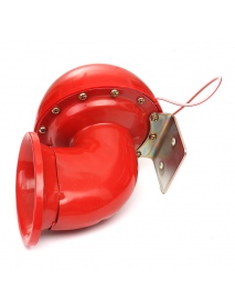 12V Metal Red Electric Bull Horn Super Loud Raging Sound w/ Pull Lever Car Truck