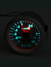 52mm LED Blue Light Car Meter Boost Turbo Gauge