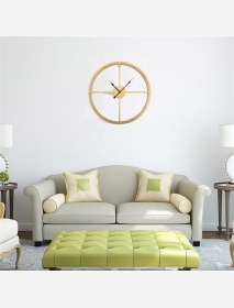 50CM/60CM Double Layer Wall Clock Creative Living Room Round Vintage Wrought Iron Wall Clock