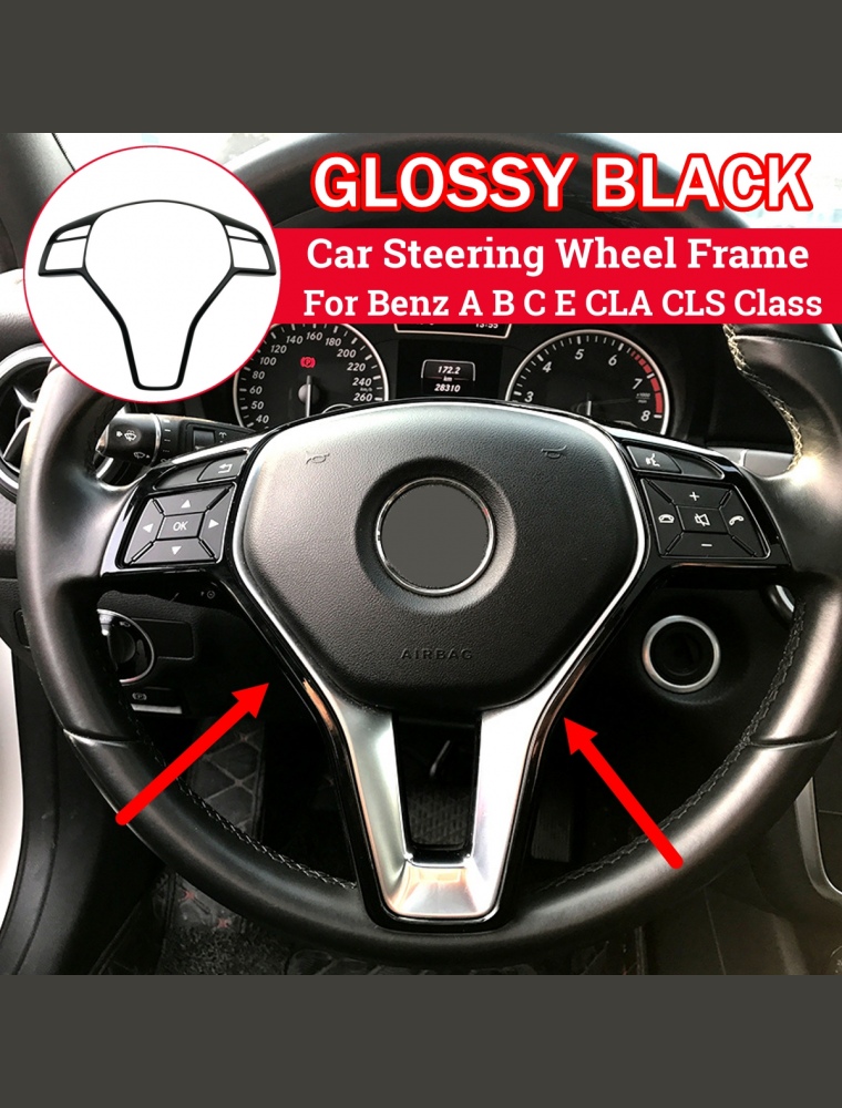 Car Steering Wheel Decorative Frame Stickers For Benz A B C E CLA CLS Class