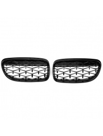 Front Kidney Diamond Meteor Style Grille Grill Black Mesh For BMW E90 51137201969 51137201970