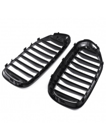 Pair Glossy Black Front Kidney Grill Grille For BMW 5 Series G30 G31 G38 M5 2017-2018