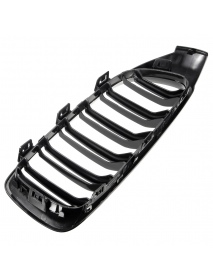 Pair Front Kidney Sport Grills Grille Glossy Black Double Line For BMW F32/F33/F36 4-Series 