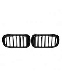 One Pair Car Gloss Black Front Kidney Grille Grilles For BMW X5 F15 X6 F16 2014-2017