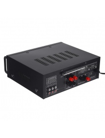 12V 2000W 4 Way Microphone Input Amplifier Audio Stereo Digital Radio USB SD AMP FM DVD Remote Control bluetooth 5.0 Car Home