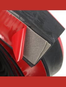 98x2inch  Black Red Car Front Bumper Protector Rubber Auto Lip Body Spoiler Decoration