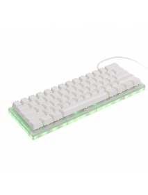 GamaKay K61 Mechanical Keyboard 61 Keys 60 Keyboard Hot Swappable Type-C 3.1 Wired USB Translucent Glass Base Gateron Switch ABS