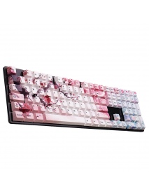 127 Keys Cherry Blossom Keycap Set OEM Profile PBT Five-sided Sublimation Keycaps for Mechanical Keyboard