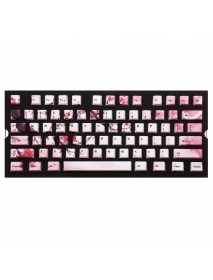 127 Keys Cherry Blossom Keycap Set OEM Profile PBT Five-sided Sublimation Keycaps for Mechanical Keyboard