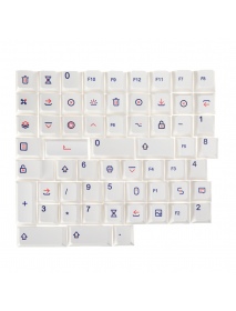 129 Keys Charms Keycap Set Cherry Profile PBT Sublmation Japanese Keycaps for Mechanical Keyboard