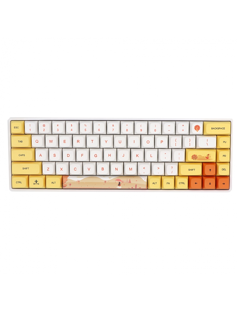 129 Keys Yellow Autumn Keycap Set XDA Profile PBT Sublimation Keycaps for Mechanical Keyboards