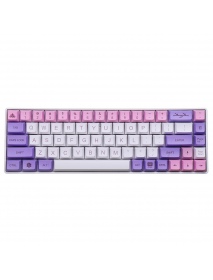 MechZone 135 Keys Pink Flower Keycap Set XDA Profile PBT Sublimation Keycaps for Mechanical Keyboards