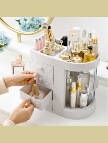 Dressing Box Transparent Desktop Large Capacity Drawer Integrated Skin Care Lipstick Makeup Organizer Storage Box