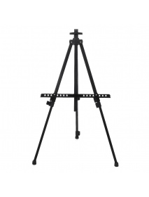 Folding Iron Easel Stand Tripod Adjustable Height Lightweight Sturdy Painting Display Portable Sketching Rack with Carrying Bag