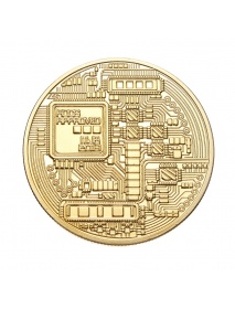 1Pcs Gold Bitcoin Model Commemorative Coins BTC Metal Coin Decorations