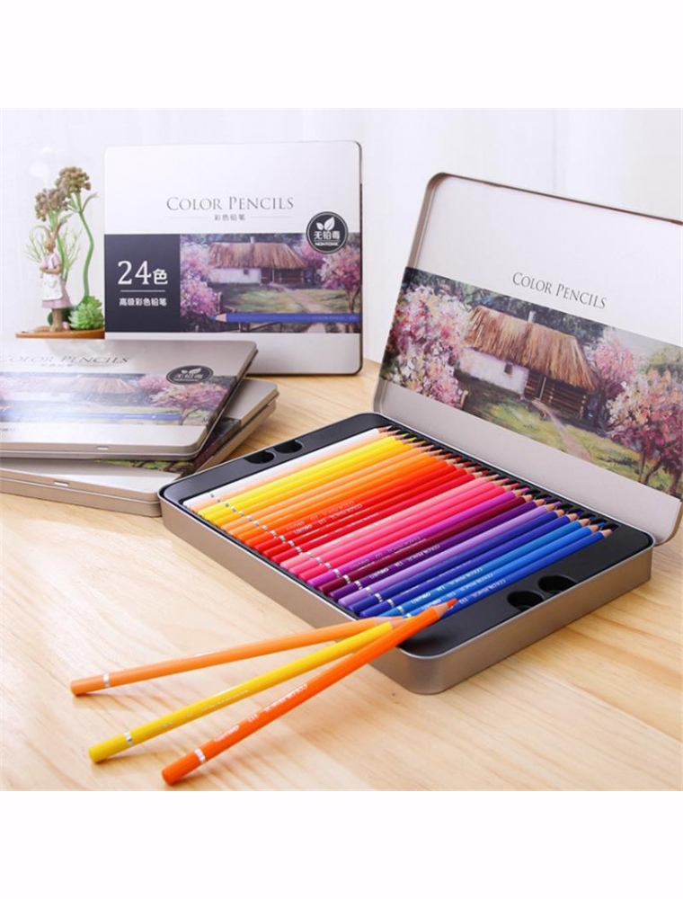 Deli 72 Colors Oily Color Pencil Set Soft Core Crayons Painting Drawing Sketching Colored Pencils Painting Supplies