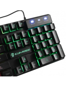 Colorful Backlight USB Wired Gaming Keyboard 2400DPI LED Gaming Mouse Combo with Mouse Pad