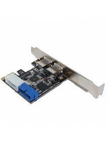 SSU V212 PCI-E to USB 3.0 Expansion Card With Prefacing 20PIN Interface for Desktop Computer