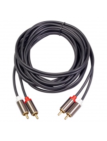 REXLIS 3m 2RCA to 2RCA Audio Cable Male to Male RCA Cable Stereo Audio Connector Cord 1m 2m for TV Set Top Box Power Amplifier 3