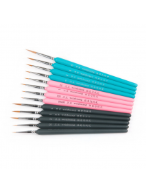 10 PCS 00000 Hook Line Pen Watercolor Soft Hair Painting Brush for Acrylic Painting