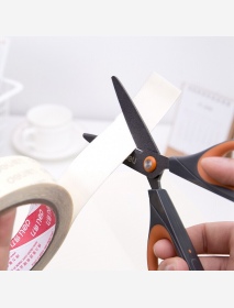 3Pcs Deli 6055 Soft-touch Scissors Black Alloy Stainless Steel Cutter Home Office Hand Craft Scissors Cutting Tools