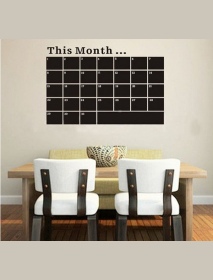 Monthly Chalkboard Calendar Blackboard Sticker Vinyl Wall Decal Removable Planner Wall Paper Sticker 53*78cm