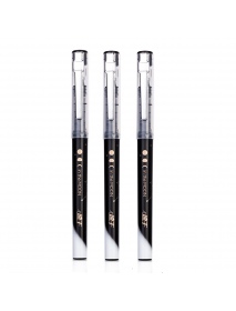Deli 0.5mm Nib 3pcs Gel Pen Set Quick Dry Direct Liquid Large Capacity Business Signature Pen Stationery Office Supplies