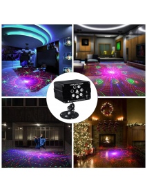 Laser Party Lights Aluminum 9W 7 Holes 120 Patterns Laser Lights With Remote Control For Stage Light Christmas Party Light