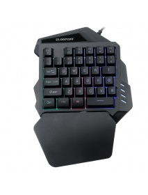 One-handed Keyboard Mouse Mouse Pad Wired Gaming Keypad Desktop RGB Keyboard Mouse Mat