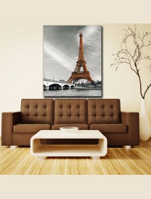 1 Piece Eiffel Tower Wall Decorative Painting Canvas Print Art Pictures Frameless Wall Hanging Decorations for Home Office