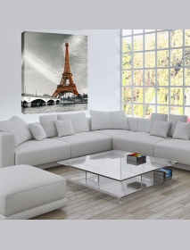 1 Piece Eiffel Tower Wall Decorative Painting Canvas Print Art Pictures Frameless Wall Hanging Decorations for Home Office