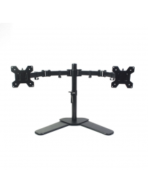 MS01 Monitor Bracket with Dual Pneumatic Arms 2 Monitors 10-27 inch Swiveling 360 ° Height Adjustable Desktop Freely Desk Screen