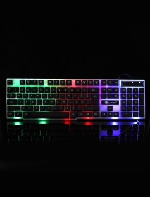 GTX300 104 Keys RGB Backlight Superthin Gaming Keyboard and 2.4GHZ 1200DPI 3 buttons USB Optical Gaming Mouse